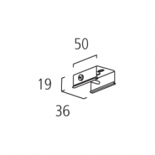 Pendant Clip F.Pendant Rod or Steel Wire,50mm Svartur