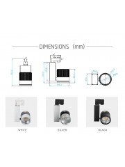 30W Eurotrack Svartur 100*110mm hús