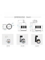 50W Eurotrack Svartur 125*120mm hús